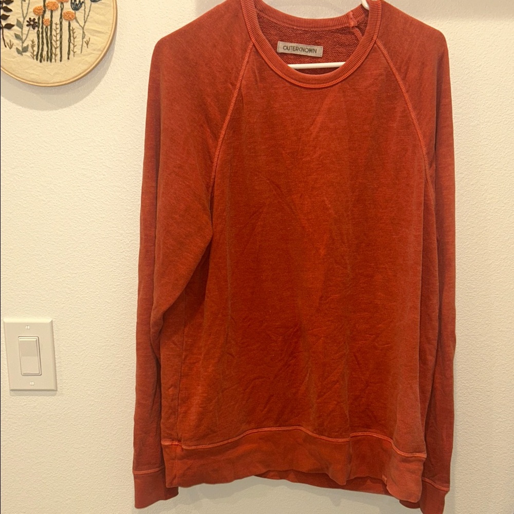Outerknown Men's Rust Crewneck Sweater
